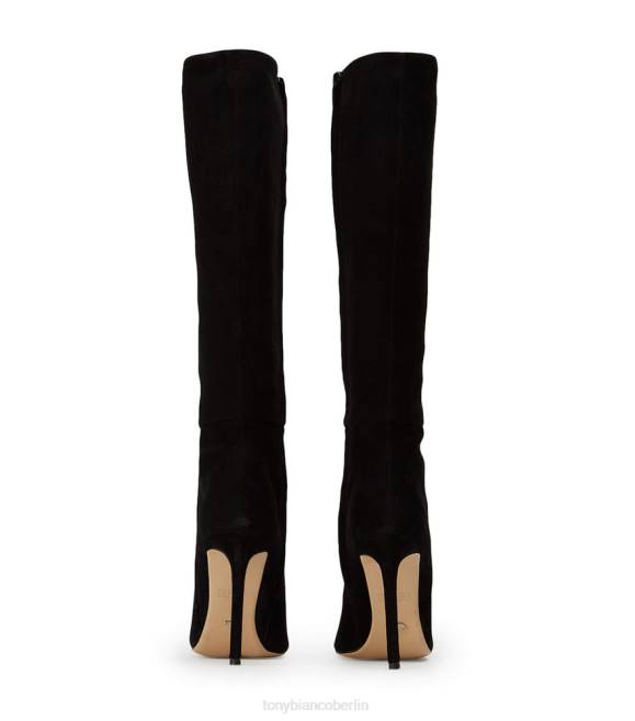 kniehohe Stiefel| de Tony Bianco Frauen Apollo-Kalbsstiefel schwarzes Wildleder 4624467